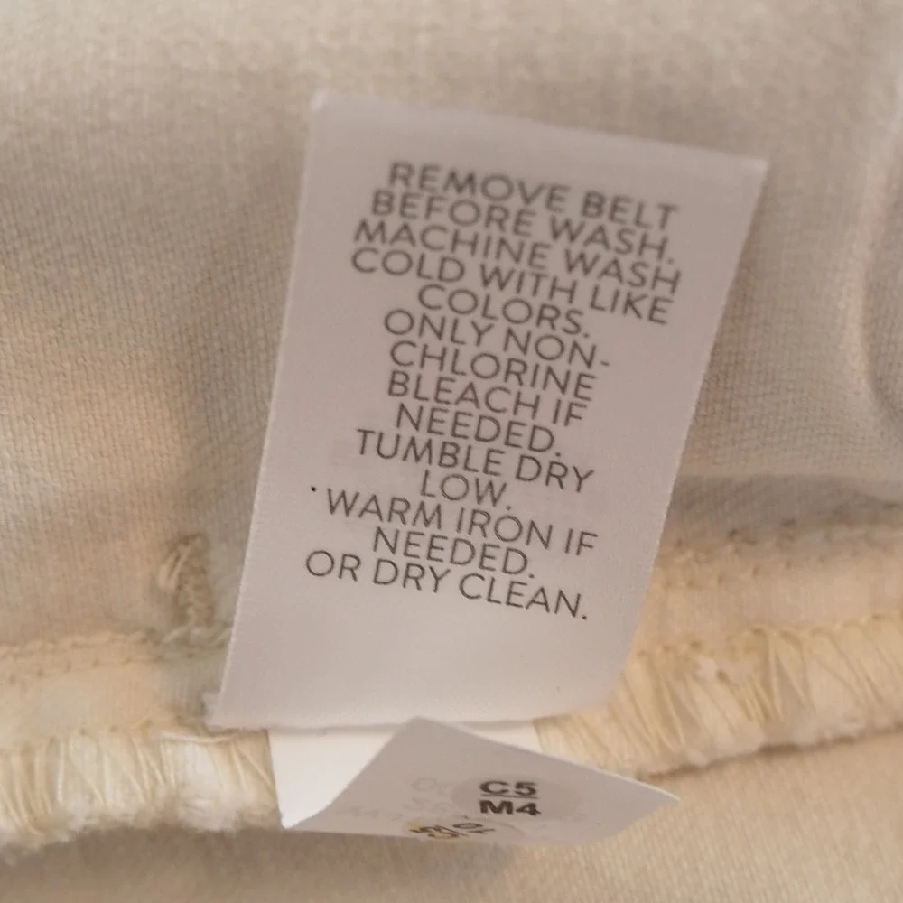 NWT J. Jill Cream Denim Belted Duster Trench Coat Size 3X Light Jacket in Barley - Picture 11 of 16